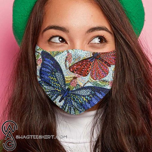 Vintage butterfly anti-dust cotton face mask