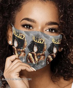Watercolor painting black queen anti-dust cotton face mask