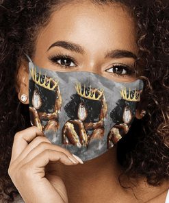 Watercolor painting black queen anti-dust cotton face mask 3