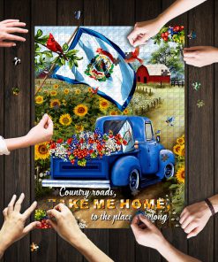 West virginia country roads take me home jigsaw puzzle 1