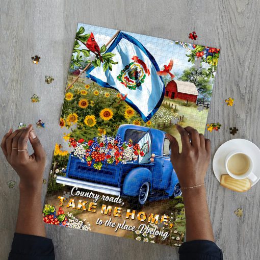 West virginia country roads take me home jigsaw puzzle 3