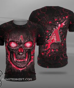 Arizona diamondbacks lava skull full printing shirt