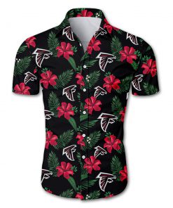 Atlanta falcons tropical flower hawaiian shirt 1