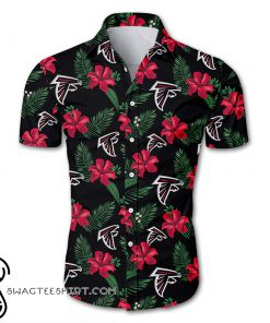 Atlanta falcons tropical flower hawaiian shirt