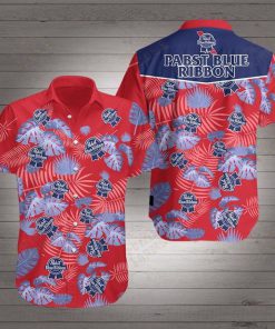 Beer pabst blue ribbon hawaiian shirt 2