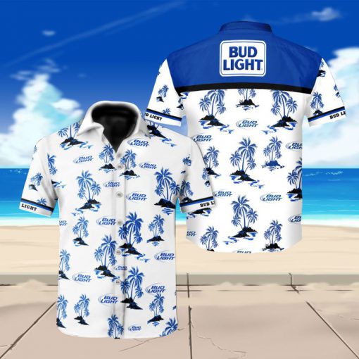 Bud light beer floral hawaiian shirt 1
