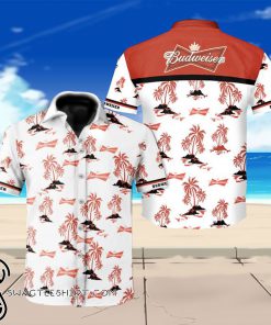 Budweiser beer floral hawaiian shirt