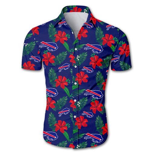 Buffalo bills tropical flower hawaiian shirt 2
