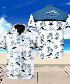 Busch light beer floral hawaiian shirt