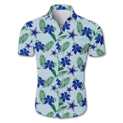 Dallas cowboys tropical flower hawaiian shirt 1