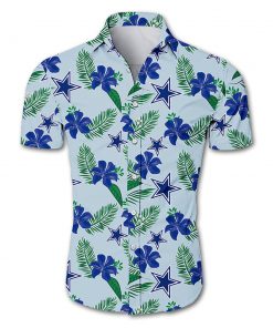 Dallas cowboys tropical flower hawaiian shirt 3