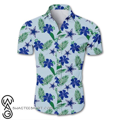 Dallas cowboys tropical flower hawaiian shirt