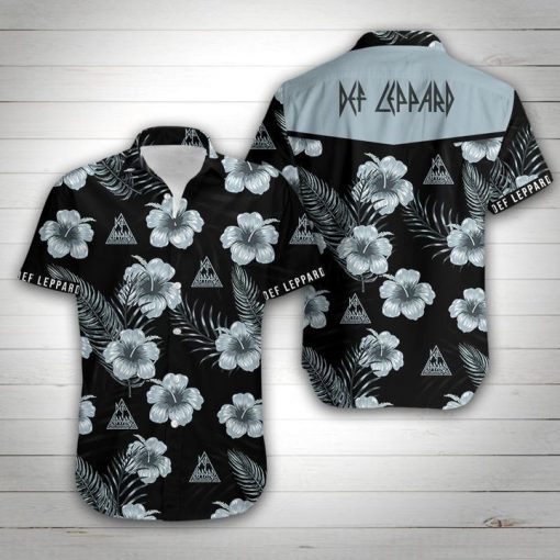 Def leppard floral hawaiian shirt 2