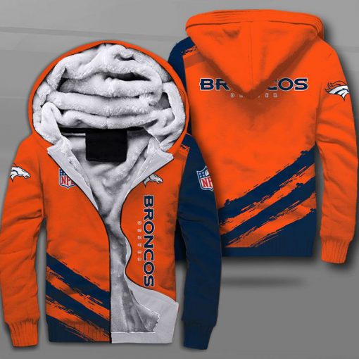 Denver broncos team football full printing fleece hoodie