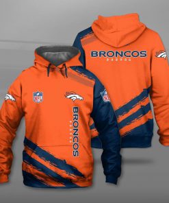 Denver broncos team football full printing hoodie