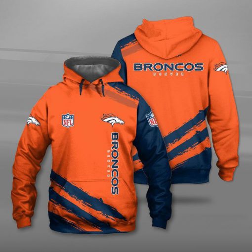 Denver broncos team football full printing hoodie