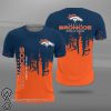 Denver broncos united in orange full printing shirt