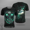 Green bay packers lava skull full printing shirt