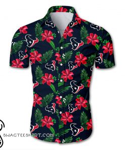 Houston texans tropical flower hawaiian shirt