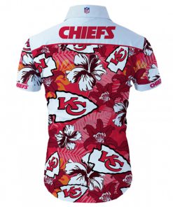 Kansas city chiefs tropical flower hawaiian shirt 4