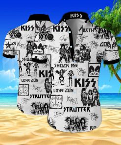 Kiss rock band all over printed hawaiian shirt 1