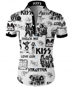 Kiss rock band all over printed hawaiian shirt 3