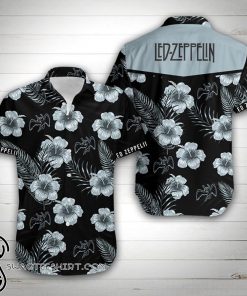 Led zeppelin floral hawaiian shirt