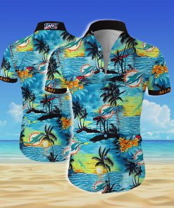 Miami dolphins team all over printed hawaiian shirt 1