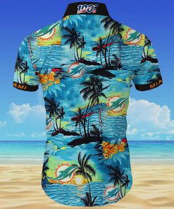 Miami dolphins team all over printed hawaiian shirt 4