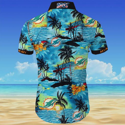 Miami dolphins team all over printed hawaiian shirt 4