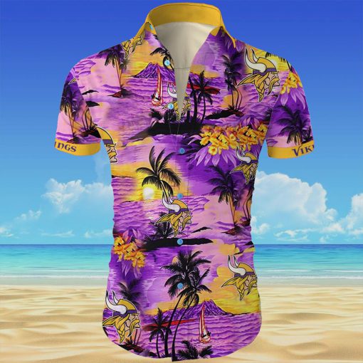 Minnesota vikings team all over printed hawaiian shirt 3