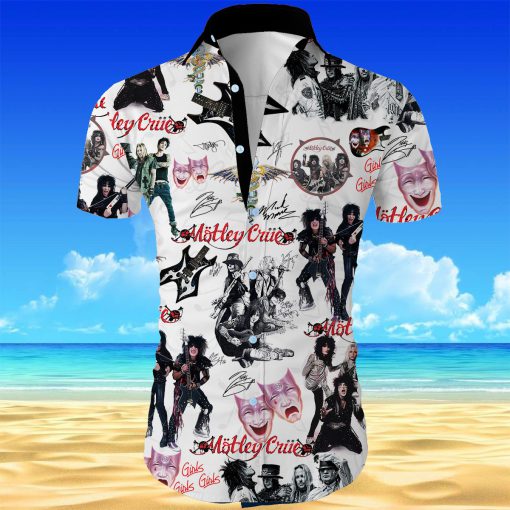 Motley crue band all over printed hawaiian shirt 3