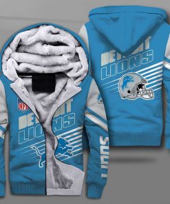 NFL detroit lions football team full printing fleece hoodie