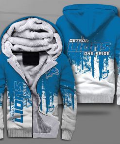 NFL detroit lions one pride full printing fleece hoodie
