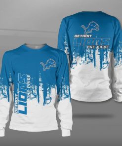 NFL detroit lions one pride full printing sweatshirt