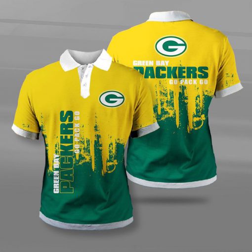 NFL green bay packers go pack go full printing polo