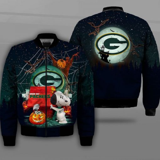NFL green bay packers snoopy full printing bomber