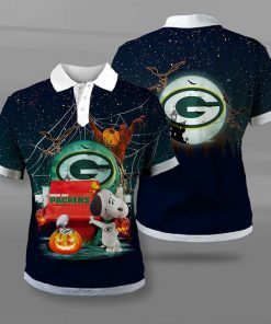 NFL green bay packers snoopy full printing polo