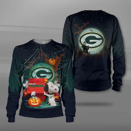 NFL green bay packers snoopy full printing sweatshirt