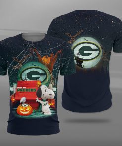 NFL green bay packers snoopy full printing tshirt