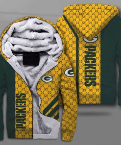 NFL green bay packers team full printing fleece hoodie
