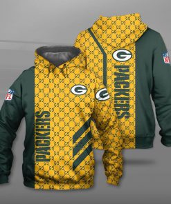 NFL green bay packers team full printing hoodie
