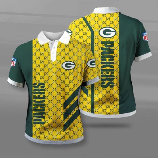 NFL green bay packers team full printing polo