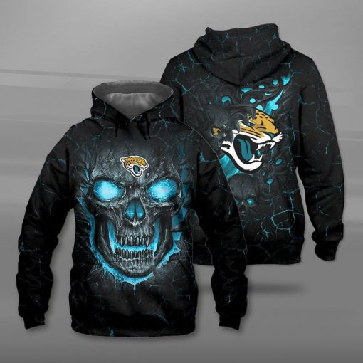 NFL jacksonville jaguars lava skull full printing hoodie