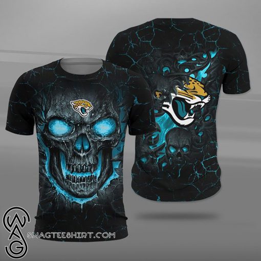 NFL jacksonville jaguars lava skull full printing shirt