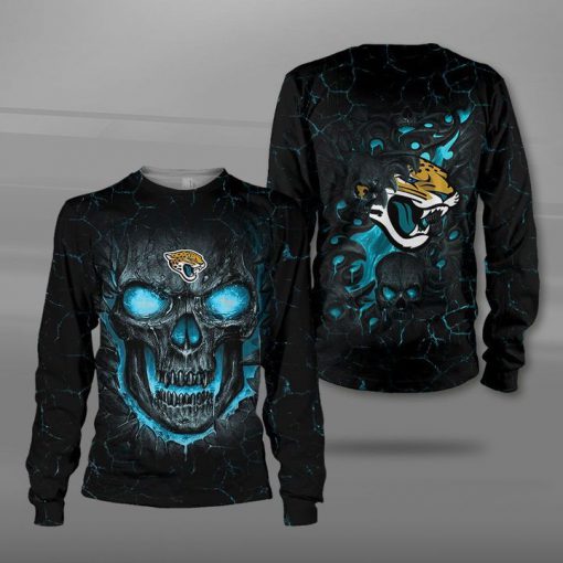NFL jacksonville jaguars lava skull full printing sweatshirt