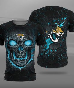 NFL jacksonville jaguars lava skull full printing tshirt