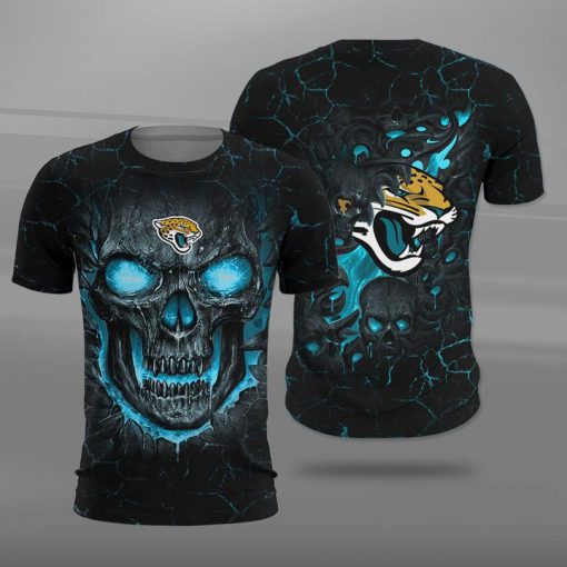 NFL jacksonville jaguars lava skull full printing tshirt