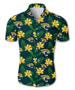 NFL jacksonville jaguars tropical flower hawaiian shirt 1