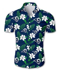 NFL los angeles rams tropical flower hawaiian shirt 1